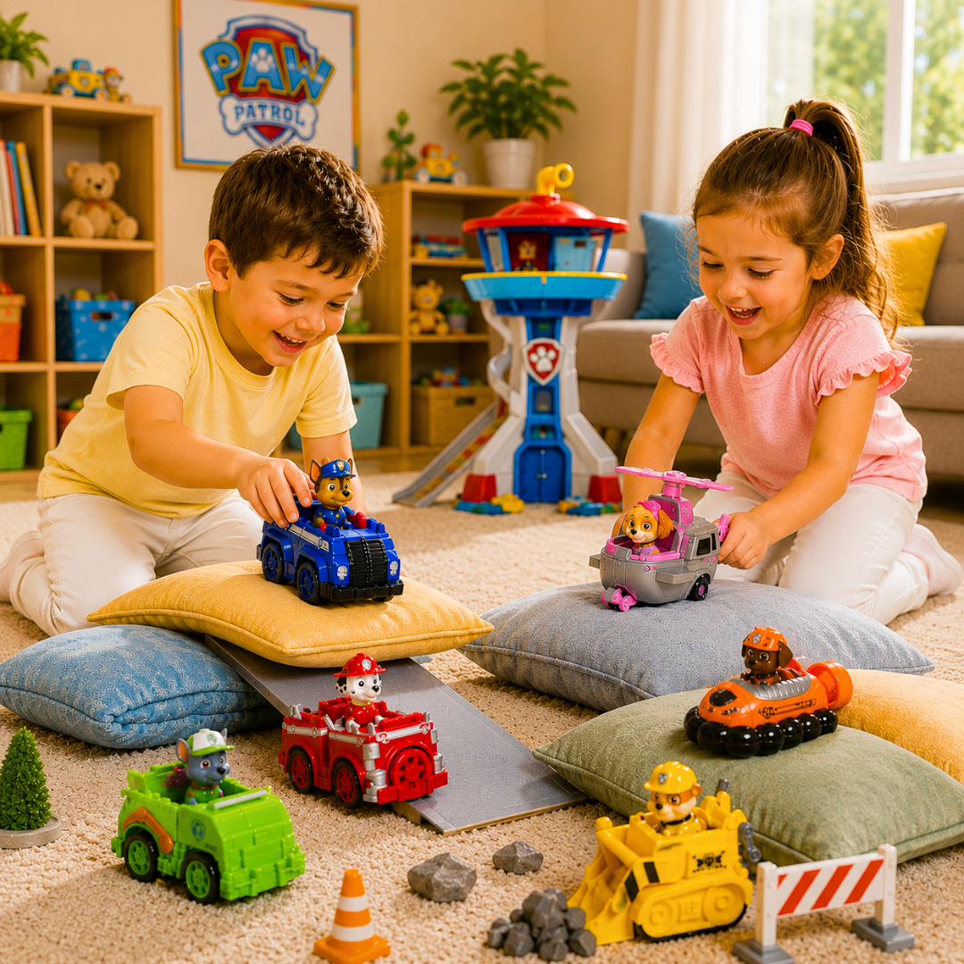 Patrolne šape set - 6 automobila sa figuricama
