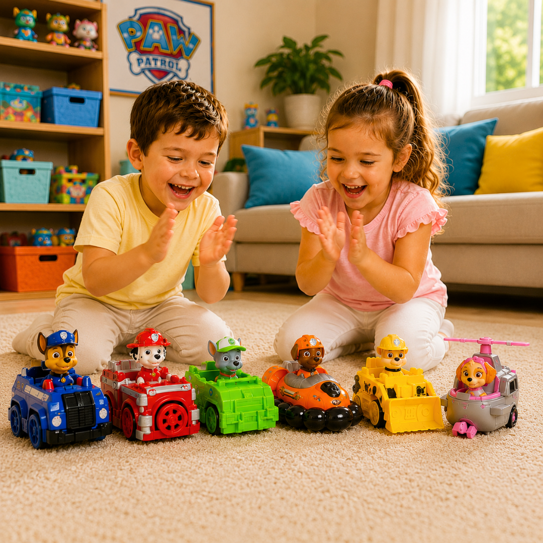 Patrolne šape set - 6 automobila sa figuricama